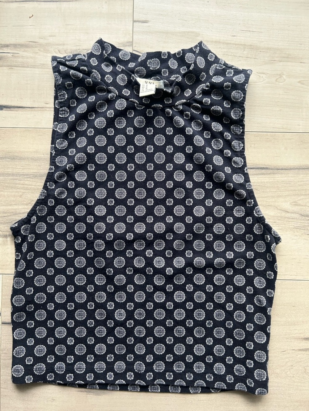 XXI BLUE Sleeveless Mock Neck Tnk Top